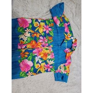 DEADSTOCK Vintage Liberty House of Hawaii Mens Shirt Bright Floral Print  Medium